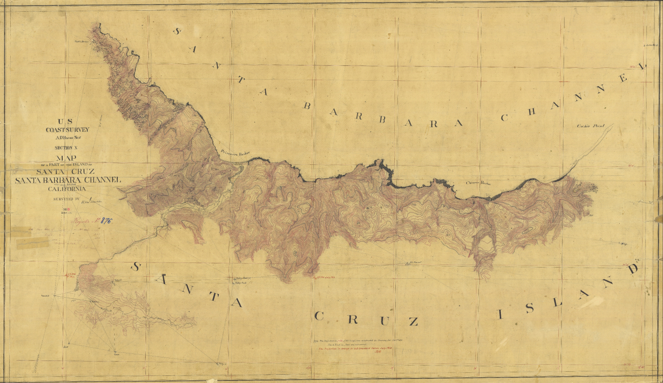 Map of a Part of the Island of Santa Cruz, Santa Barbara Channel
