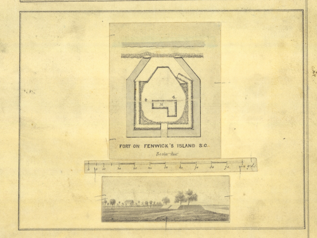 Blowup view of Fort on Fenwick's Island, S