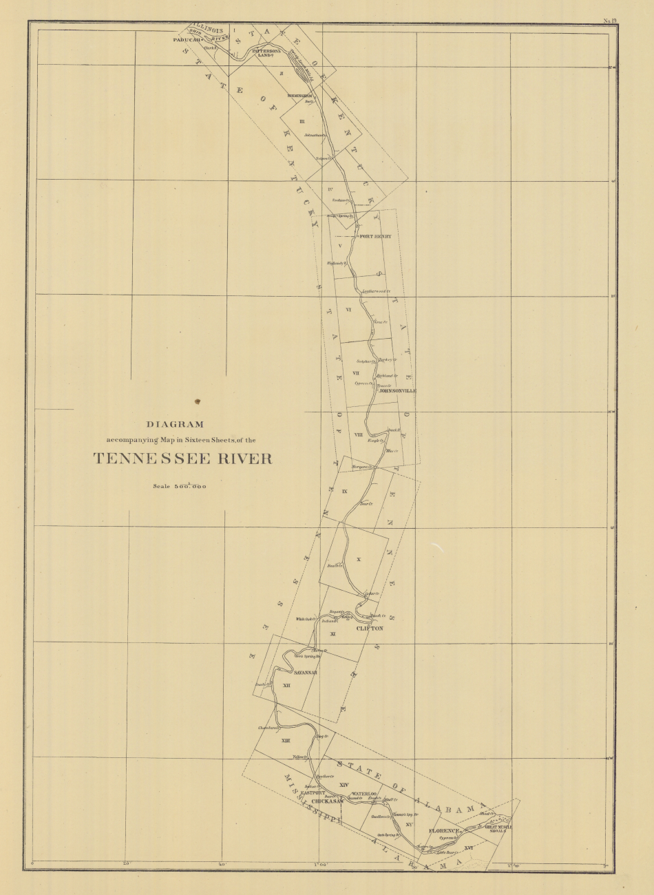 Index map to sheets of Tennessee River reconnaissance