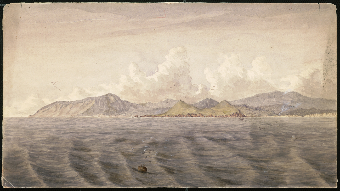 Painting of Cape Foulweather by AWC 1868