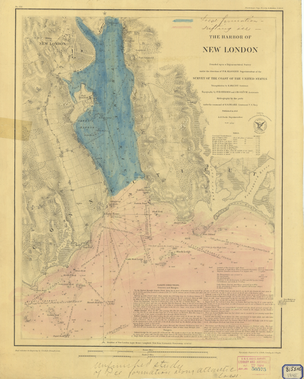 Chart of The Harbor of New London