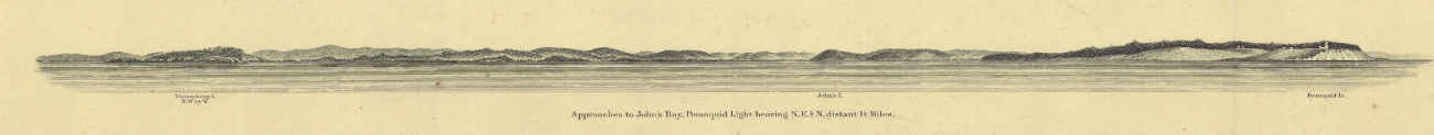 View of Approaches to John's Bay, Pemaquid Light bearing N