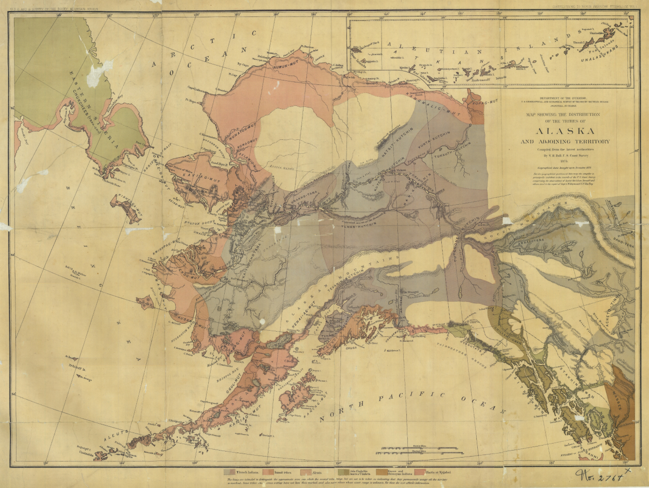 Map Showing the Distribution of the Tribes of Alaska and Adjoining Territory