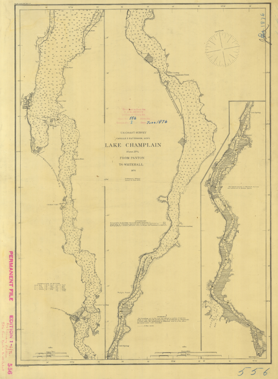 Chart of Lake Champlain Sheet No