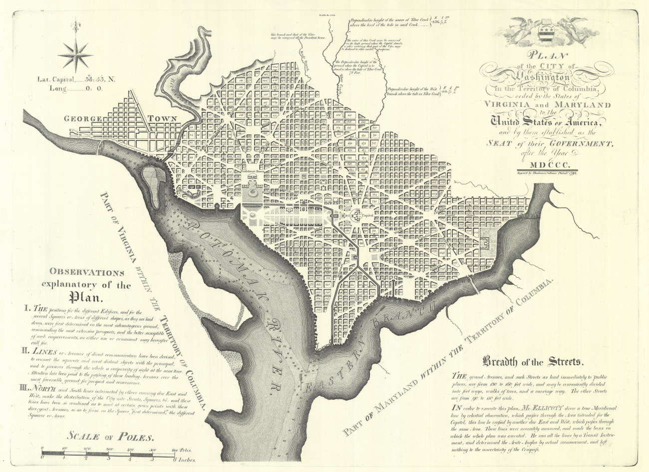 L'Enfant's Plan of the City of Washington in the Territory of Columbia
