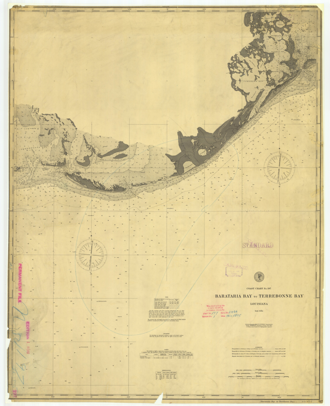 Barataria Bay to Terrebonne Bay, 1895
