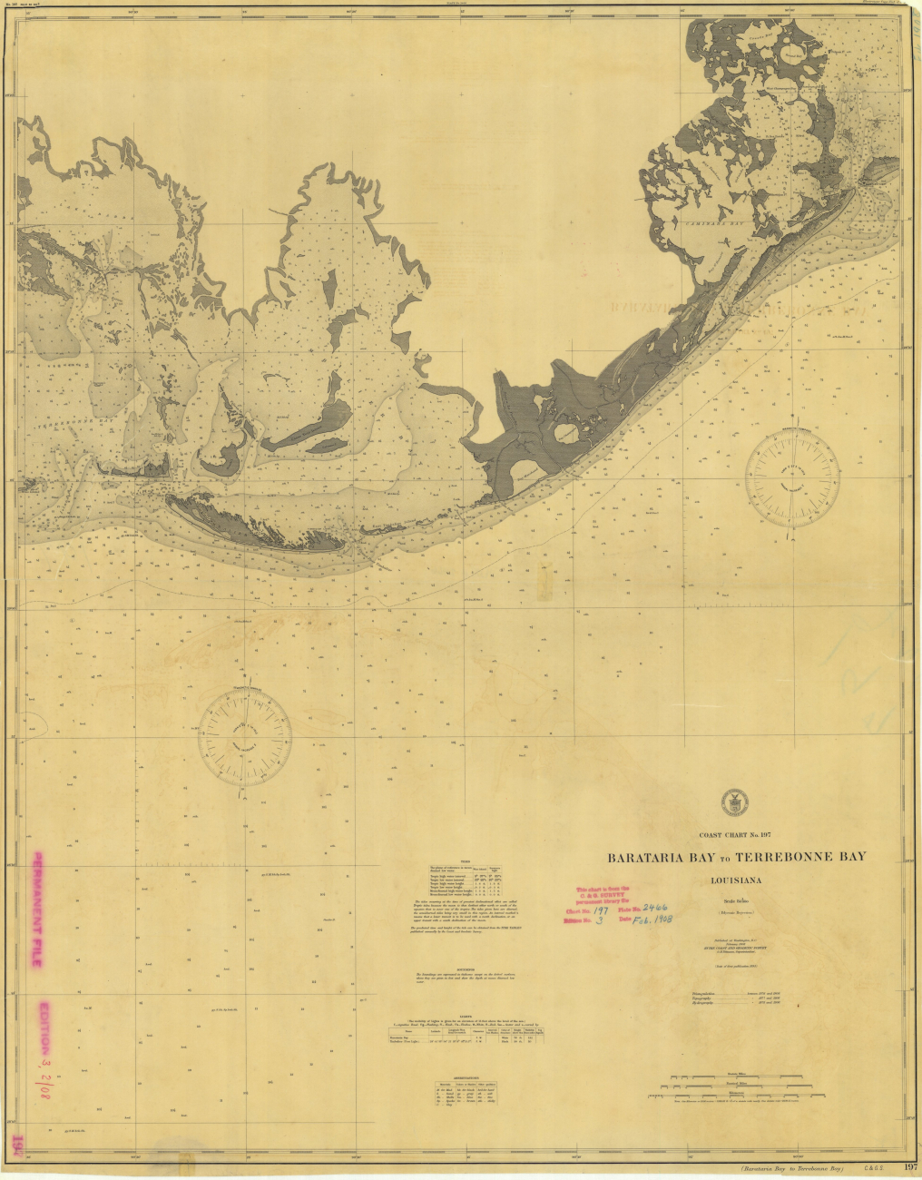 Barataria Bay to Terrebonne Bay, February 1908