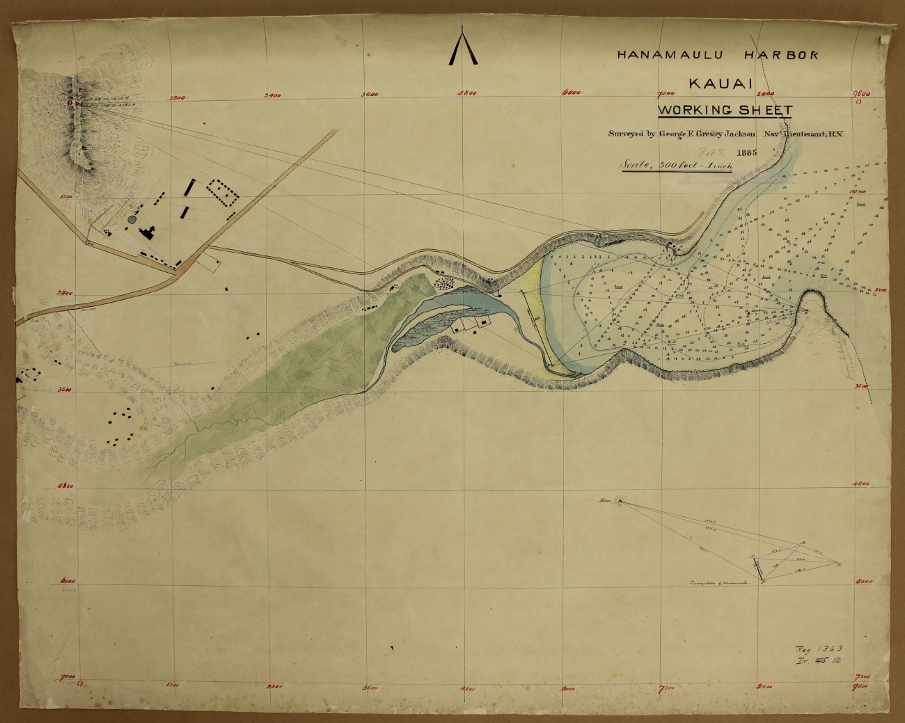 Hydrographic survey of Hanamaulu Harbor by George E