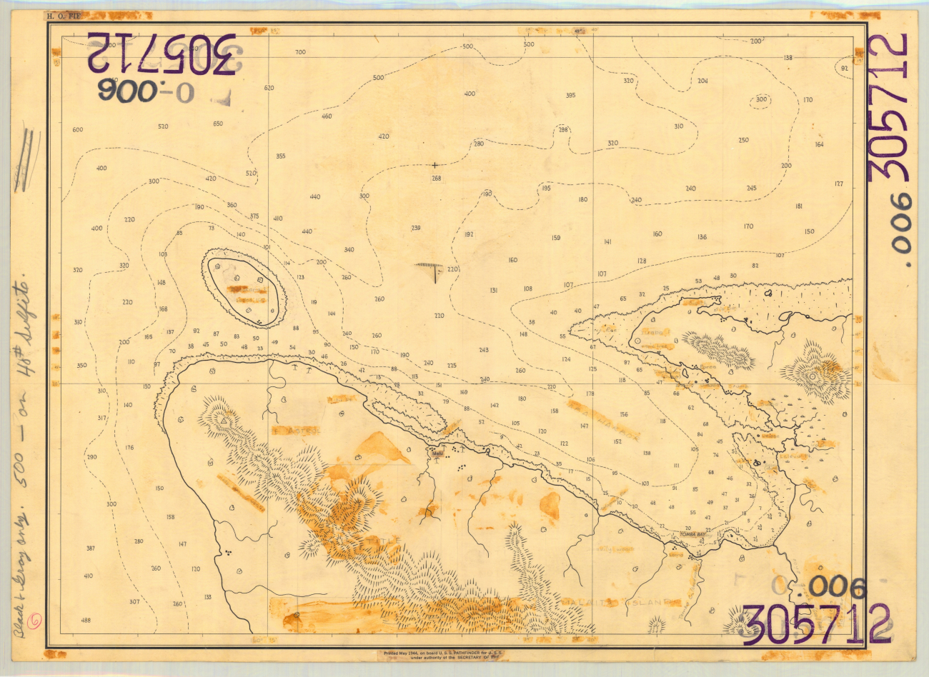 Field Chart 3011 South Pacific Ocean Solomon Islands Malaita Island NorthCoast Suaba Harbor