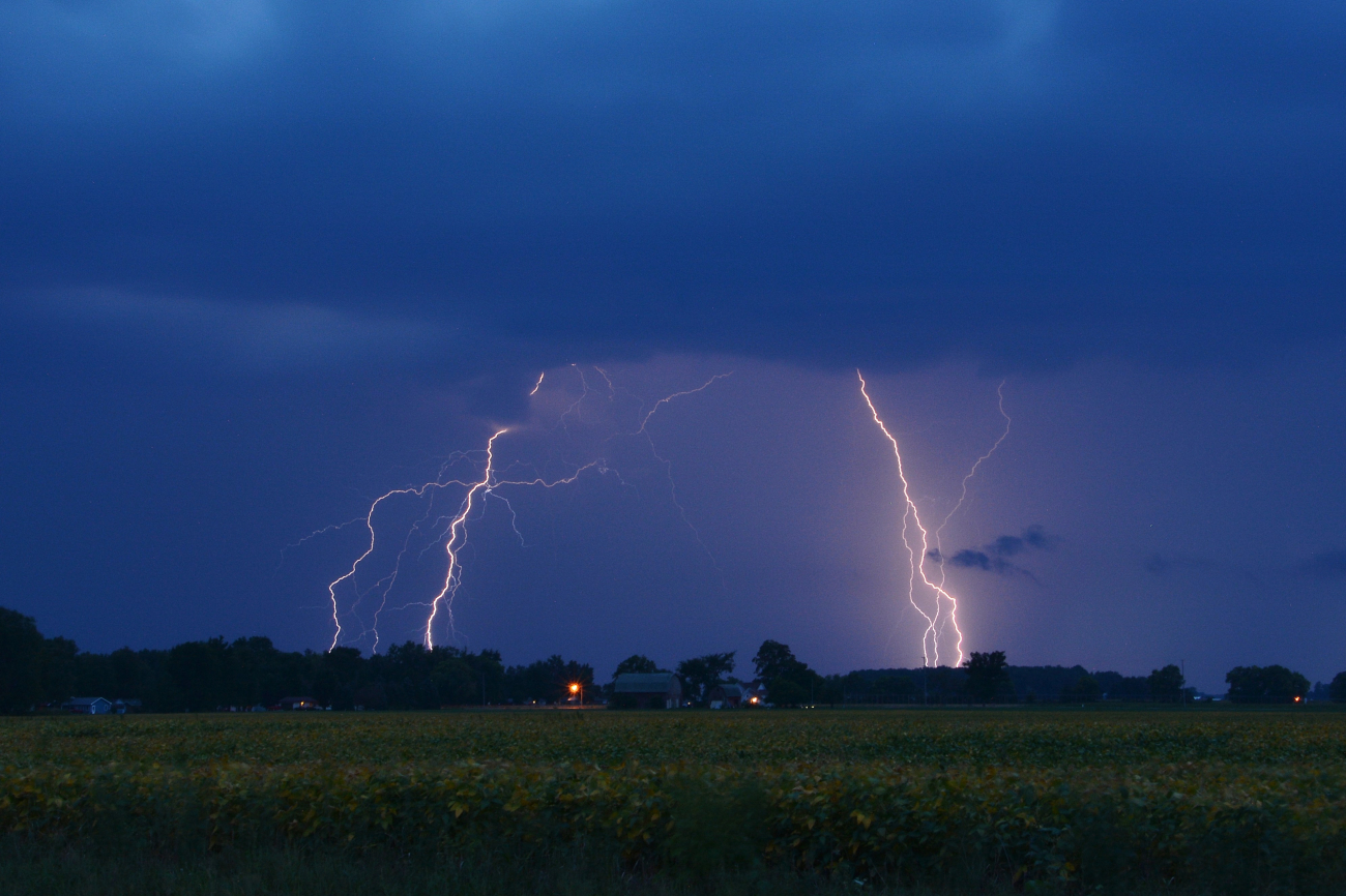 Lightning over Deerfield, Michigan