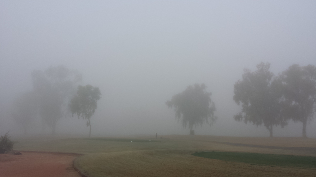 Unusual morning fog in Scottsdale area