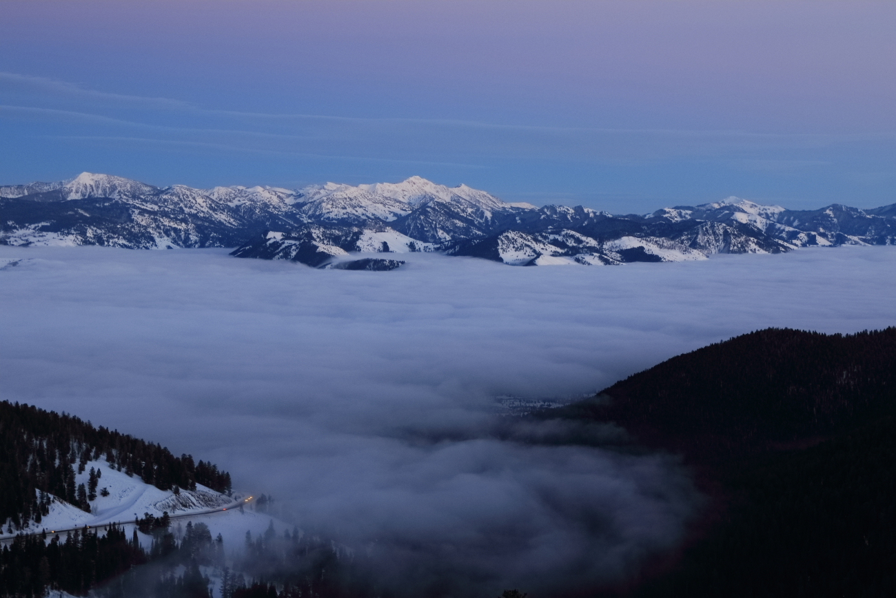 Jackson Hole occasionally builds an inversion layer and this one persisted forseveral days