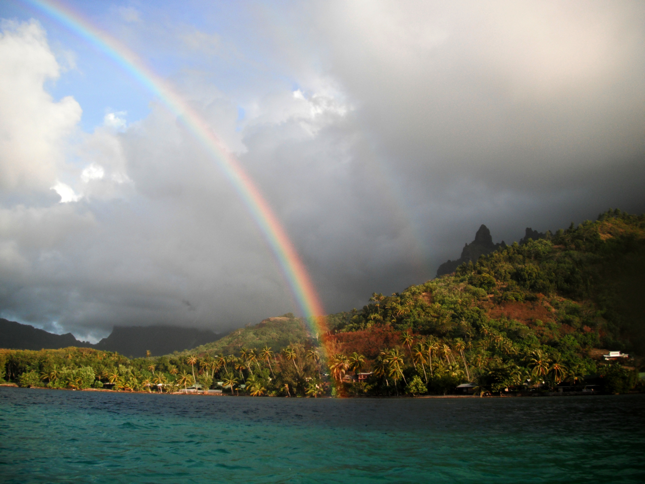 Double rainbows in paradise