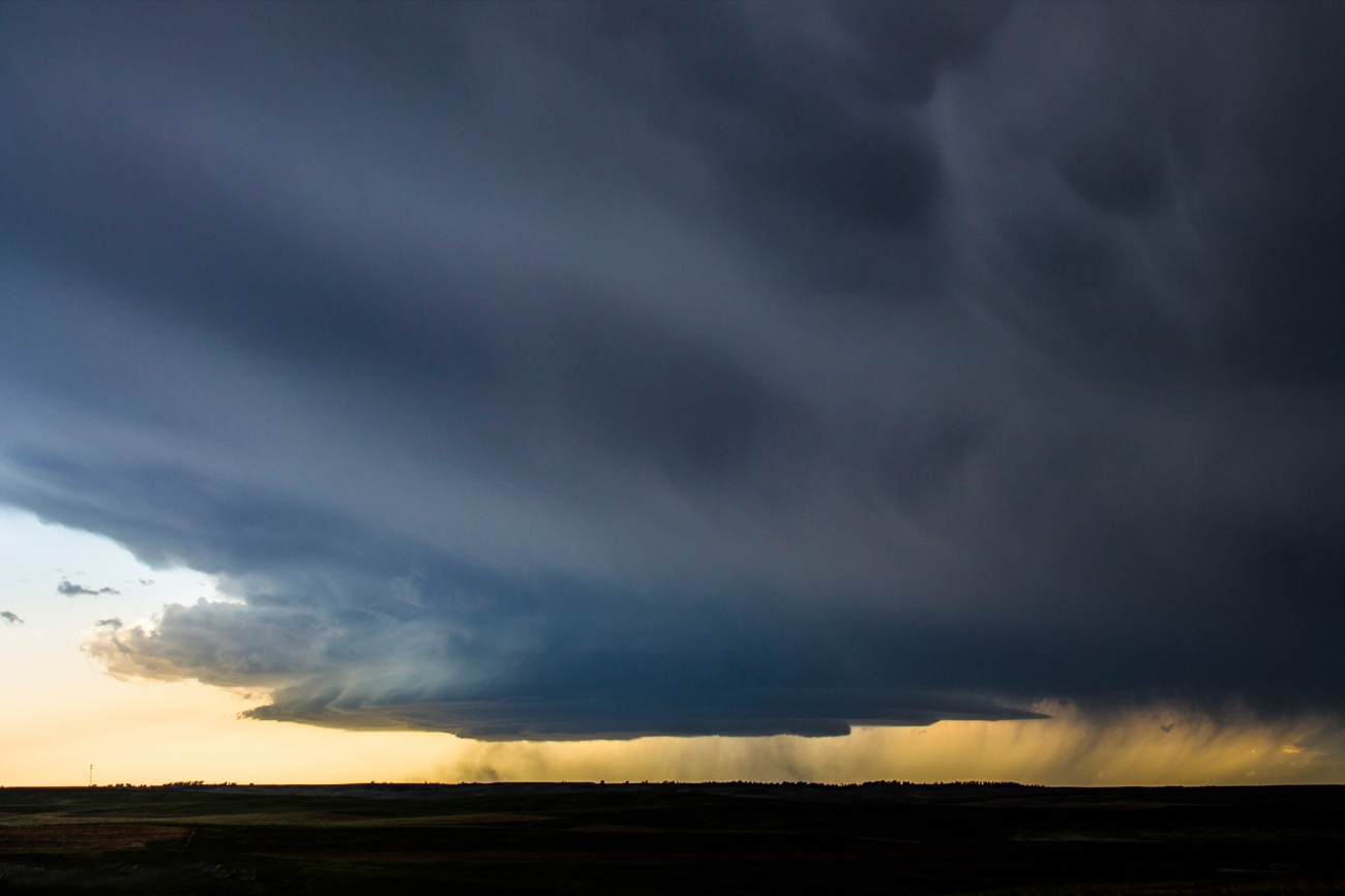 A mothership supercell thunderstorm in the Nebraska panhandle