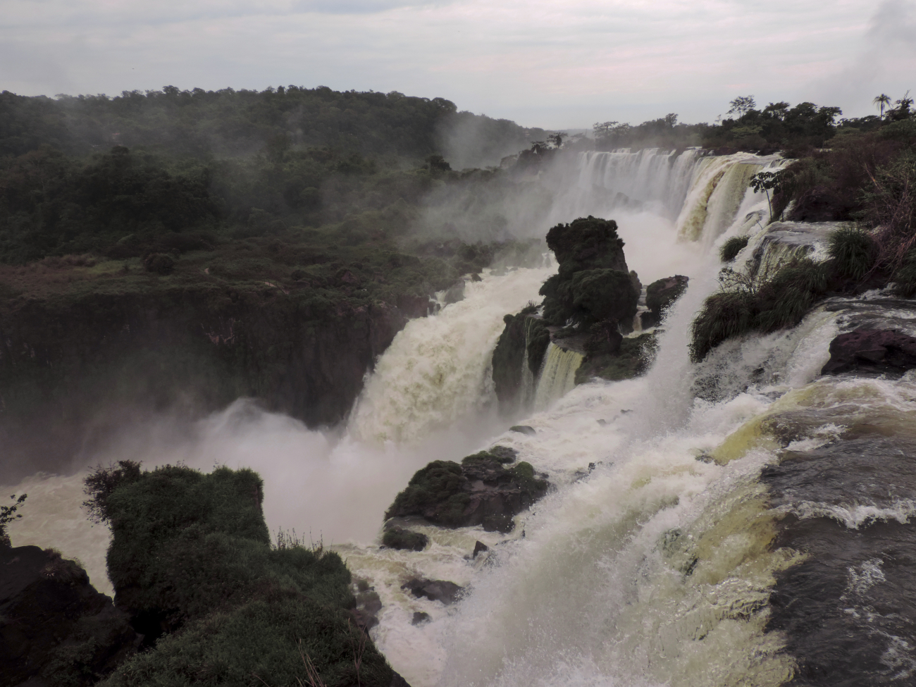 Iguazu Falls in the rain