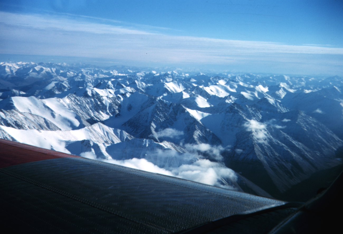 Flying over the Brooks Range enroute to North Slope