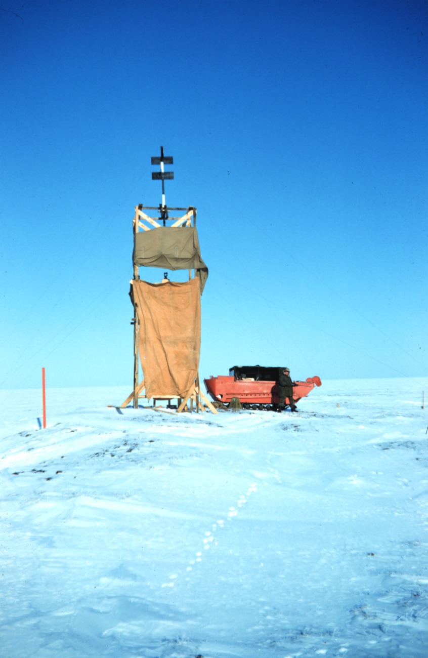 Observing tower with wind screen near Oliktok Point