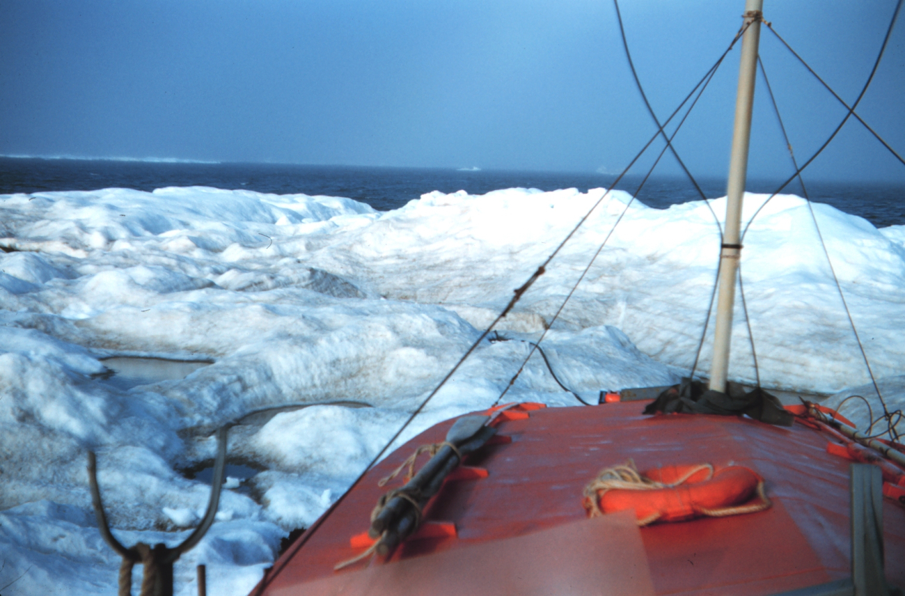A boat's eyeview of an ice bergTied up to berg while collecting water