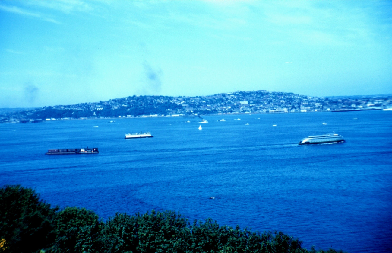 Ferry boats plying Puget Sound