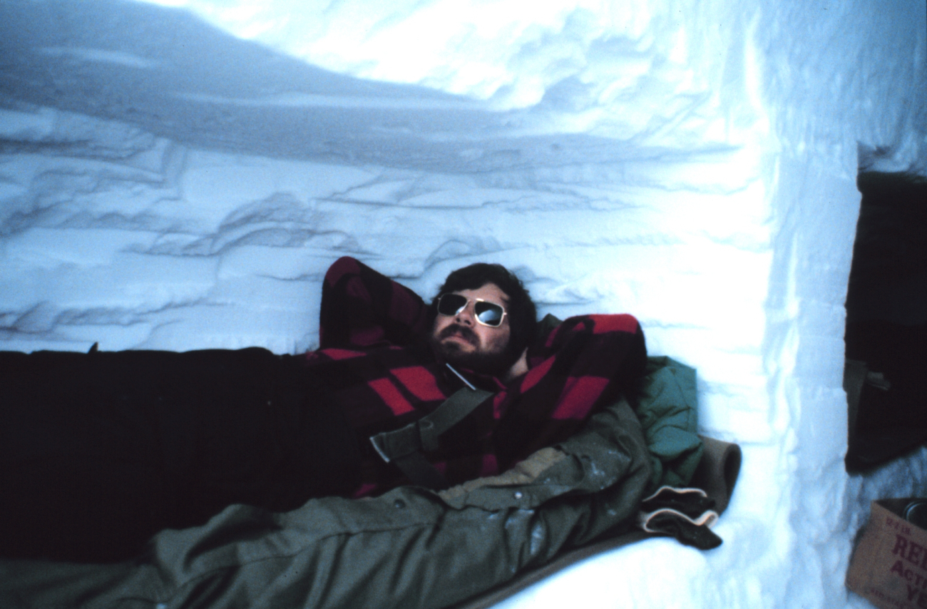 Taking a little snooze in a well-designed and constructed ice shelter