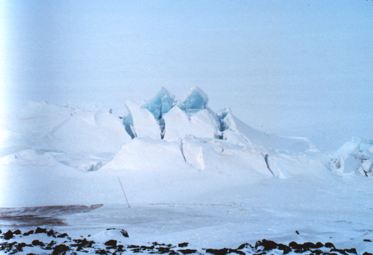 Pressure ridges in the sea ice at Scott Base