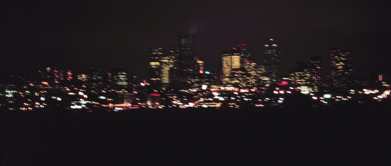 The Seattle skyline at night