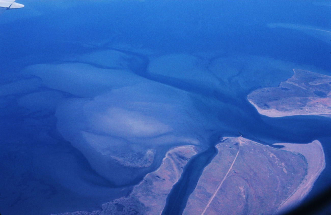 Sandy banks from the air