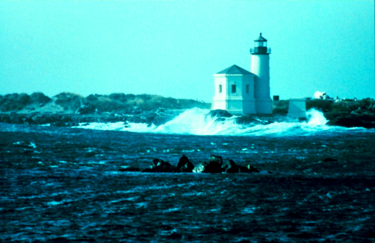The lighthouse at Coquille River Entrance