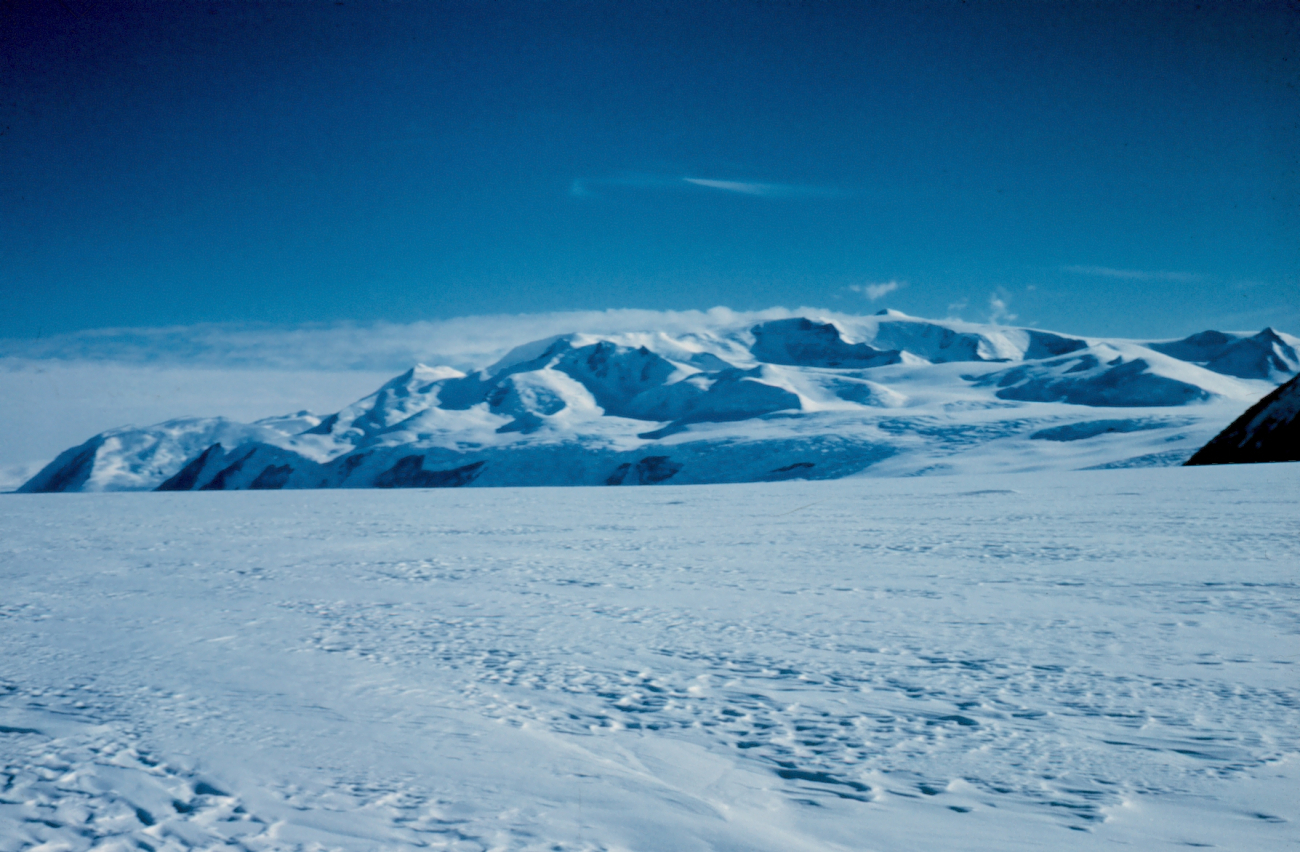 Passing along the front of the Trans-Antarctic Mountains on the way up SkeltonGlacier