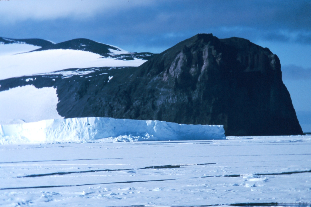 Grounded tabular iceberg at Cape Washington, Victoria Land