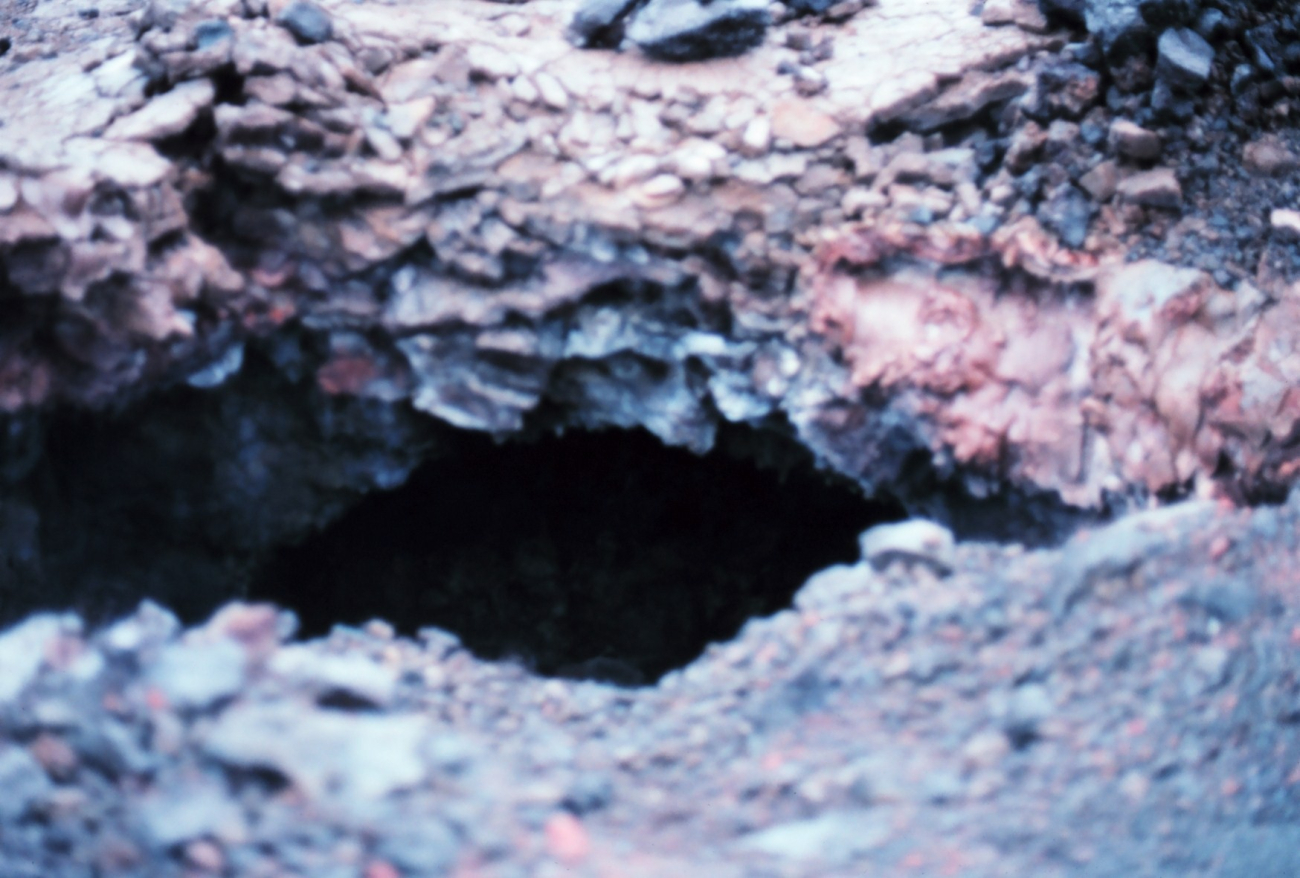 Cave-in section of roof of a lava tube