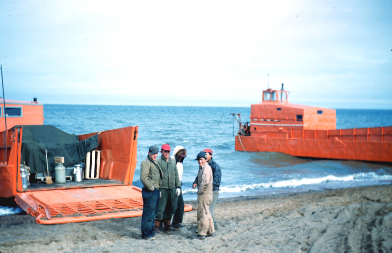 Two LCM's (landing craft medium) used to ferry much of the surveyors' camp toPitt Point in the late summer