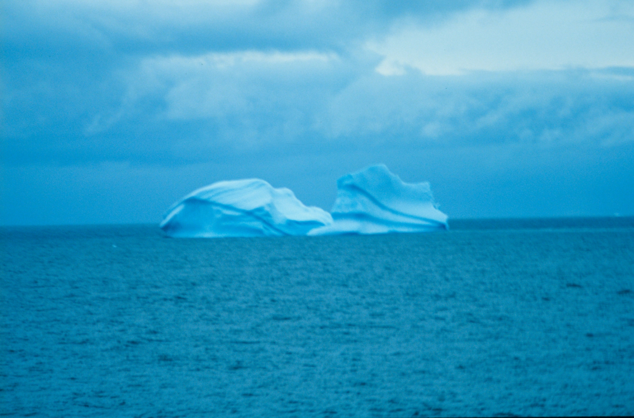 Contoured iceberg (out of focus)