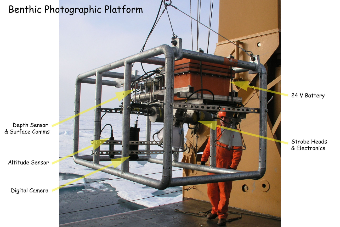 The Photographic Platform was one of three tools send down to explorethe pockmarks on the ocean floor