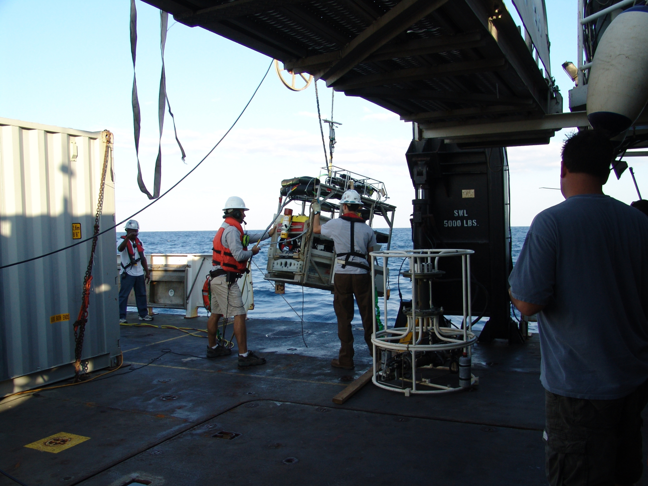 Recovering ROV on NANCY FOSTER