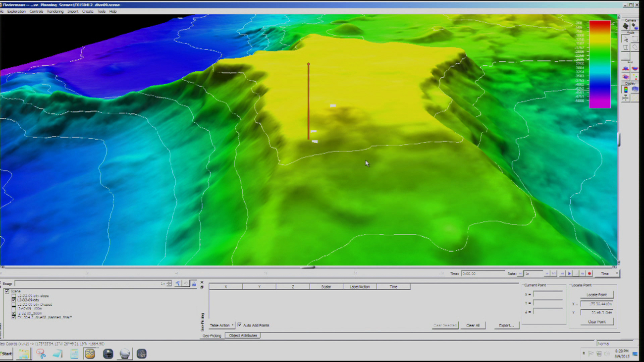 Digital terrain model of typical Cretaceous age mid-Pacific guyot