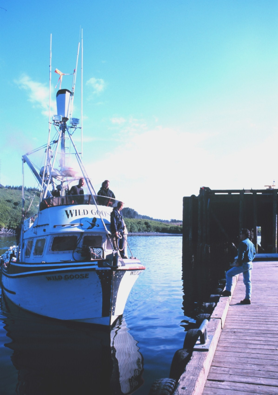 Photo #1 of sequence - The fishing vessel WILD GOOSE tying up
