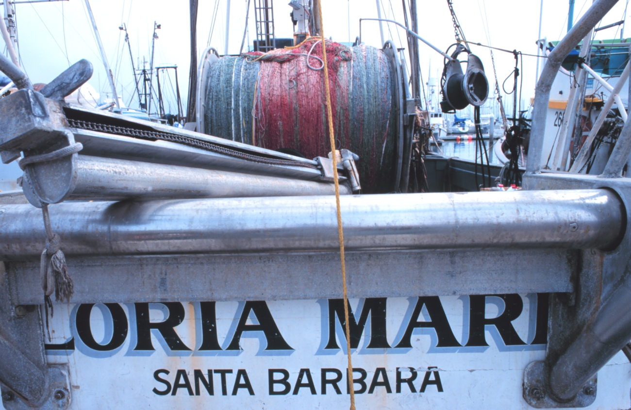 Part of the colorful fishing fleet at Santa Barbara