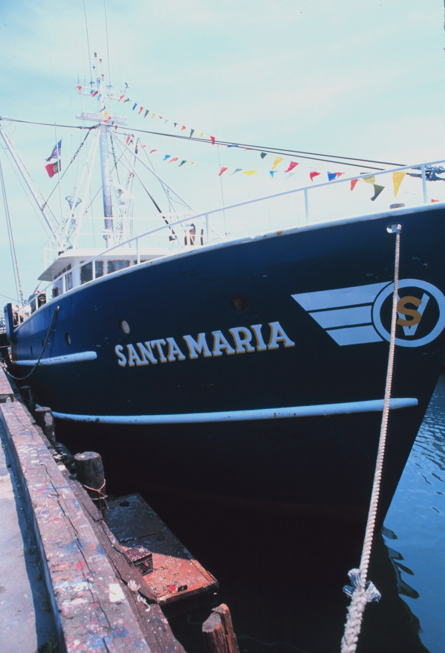 The F/V SANTA MARIA flies the U