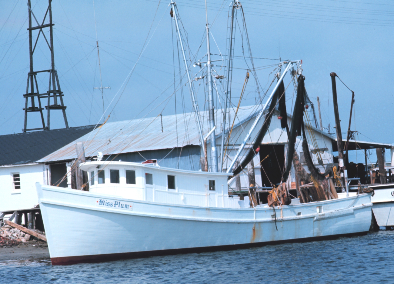 A shrimp boat at the pier