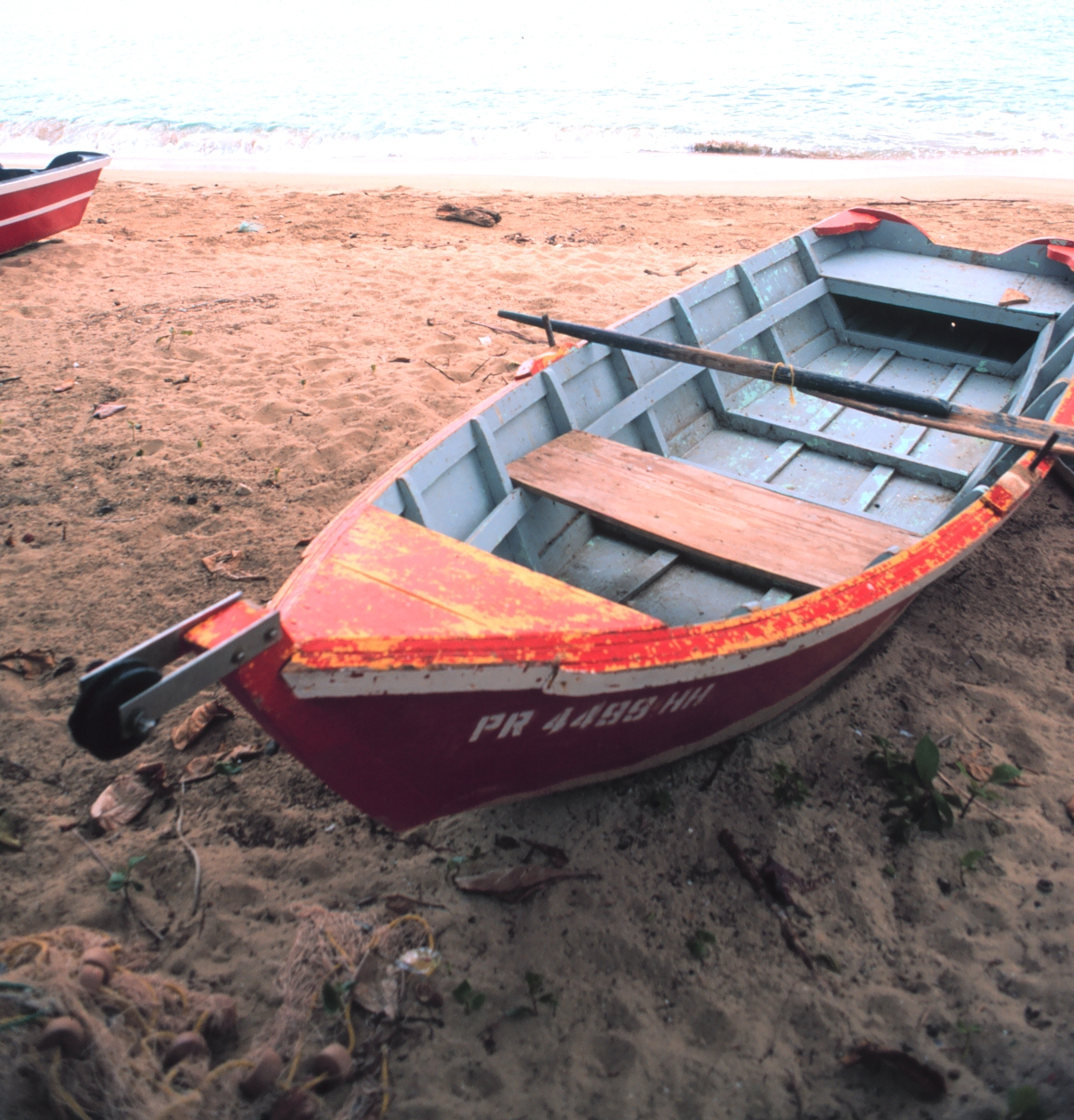 Small scale fishing boats on the beach