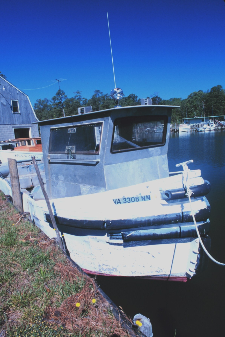 Small Chesapeake Bay waterman's boat at the pier
