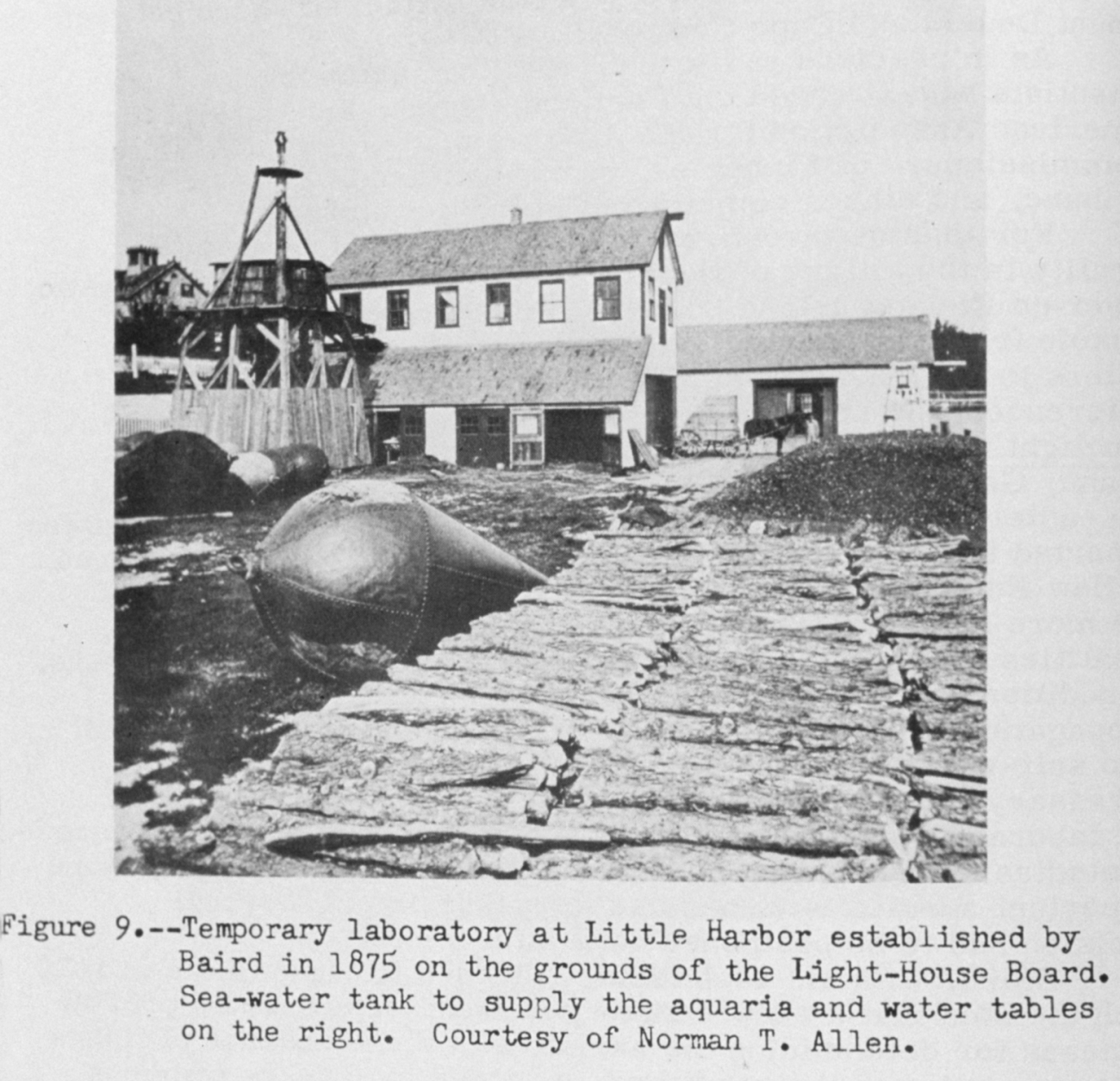 Temporary laboratory at Little Harbor