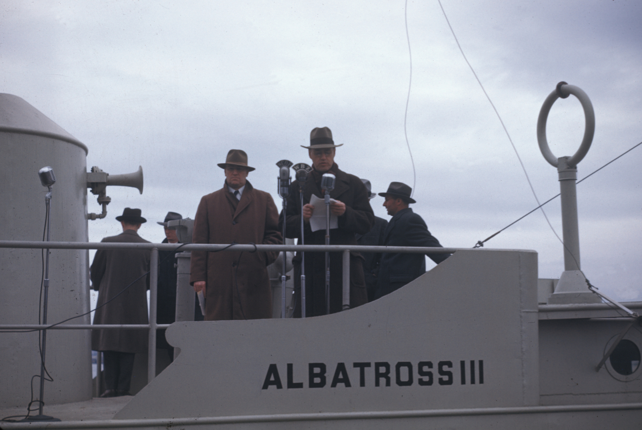 Radio transmission off the BCF ship ALBATROSS III
