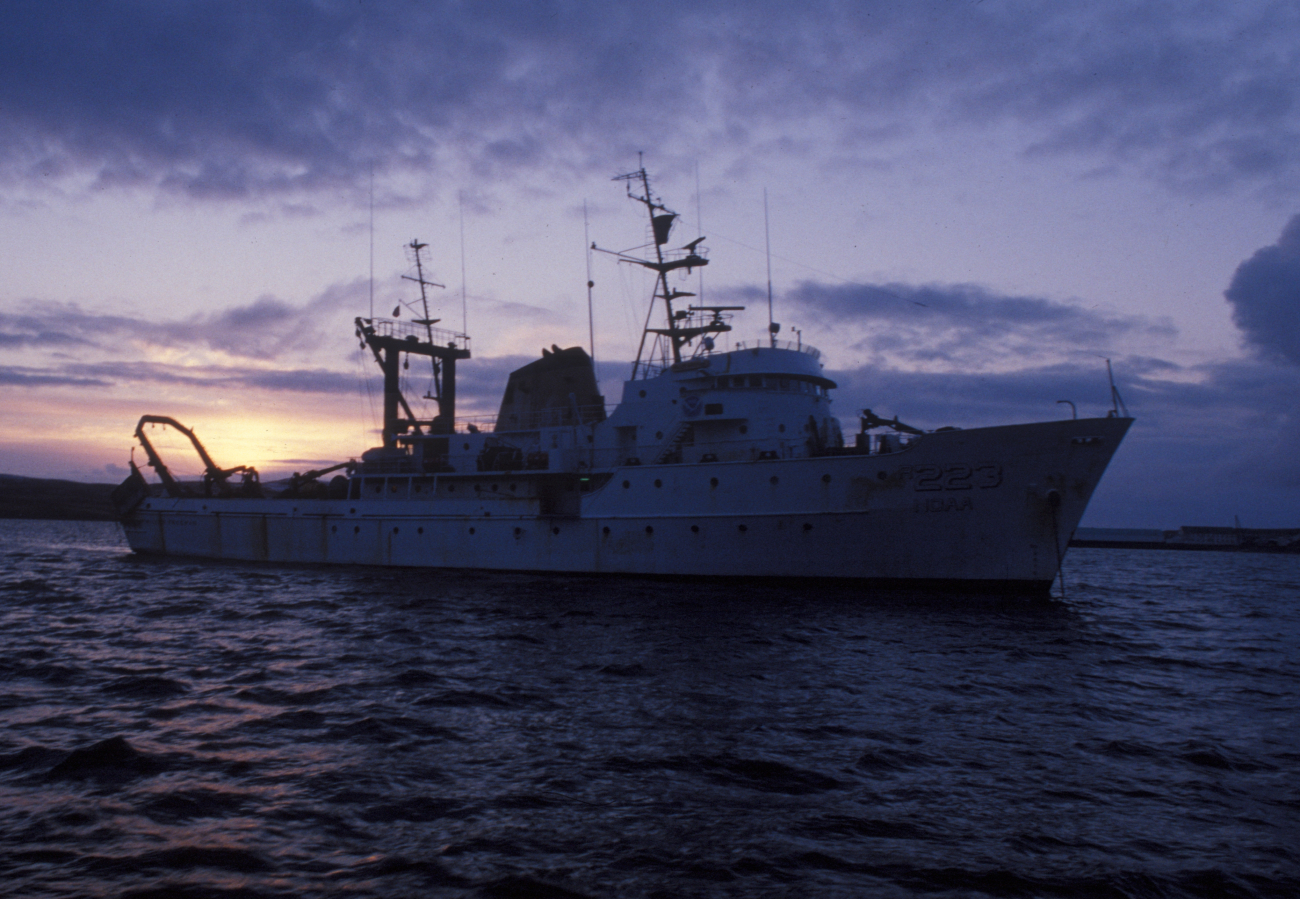 NOAA Ship MILLER FREEMAN anchored