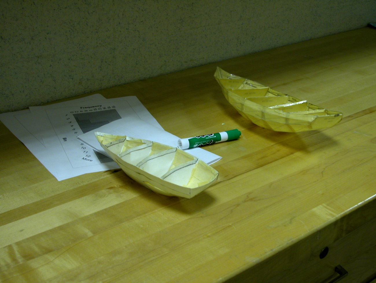 Model boats built by students at the Bridgeport Aquaculture Vocational School in Bridgeport, Connecticut