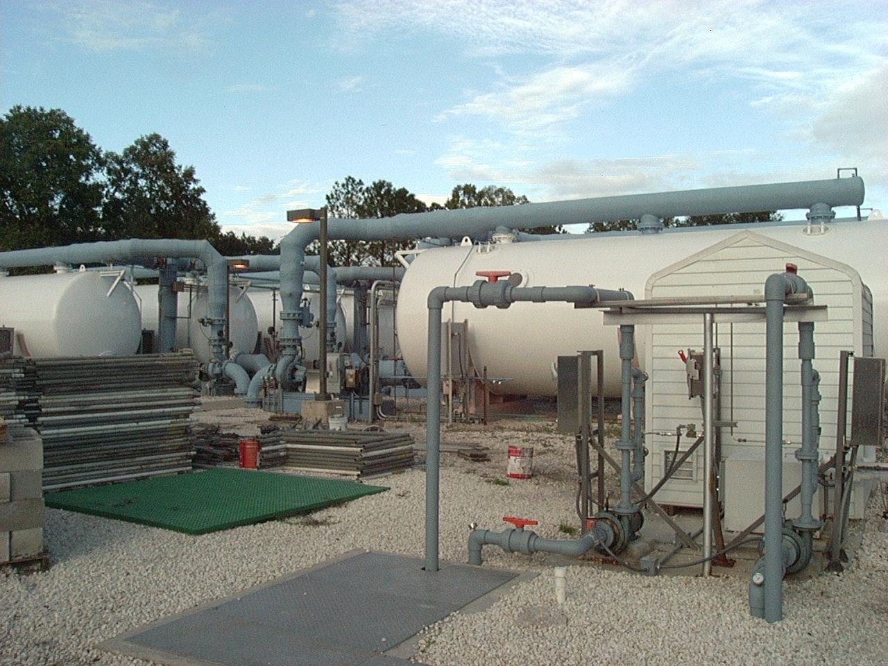 Outside view of tanks and filtration systems for Epcot Living Seas Aquarium