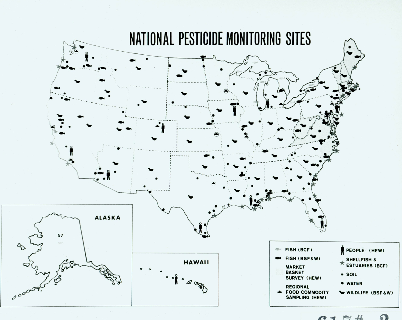 National pesticide monitoring sites