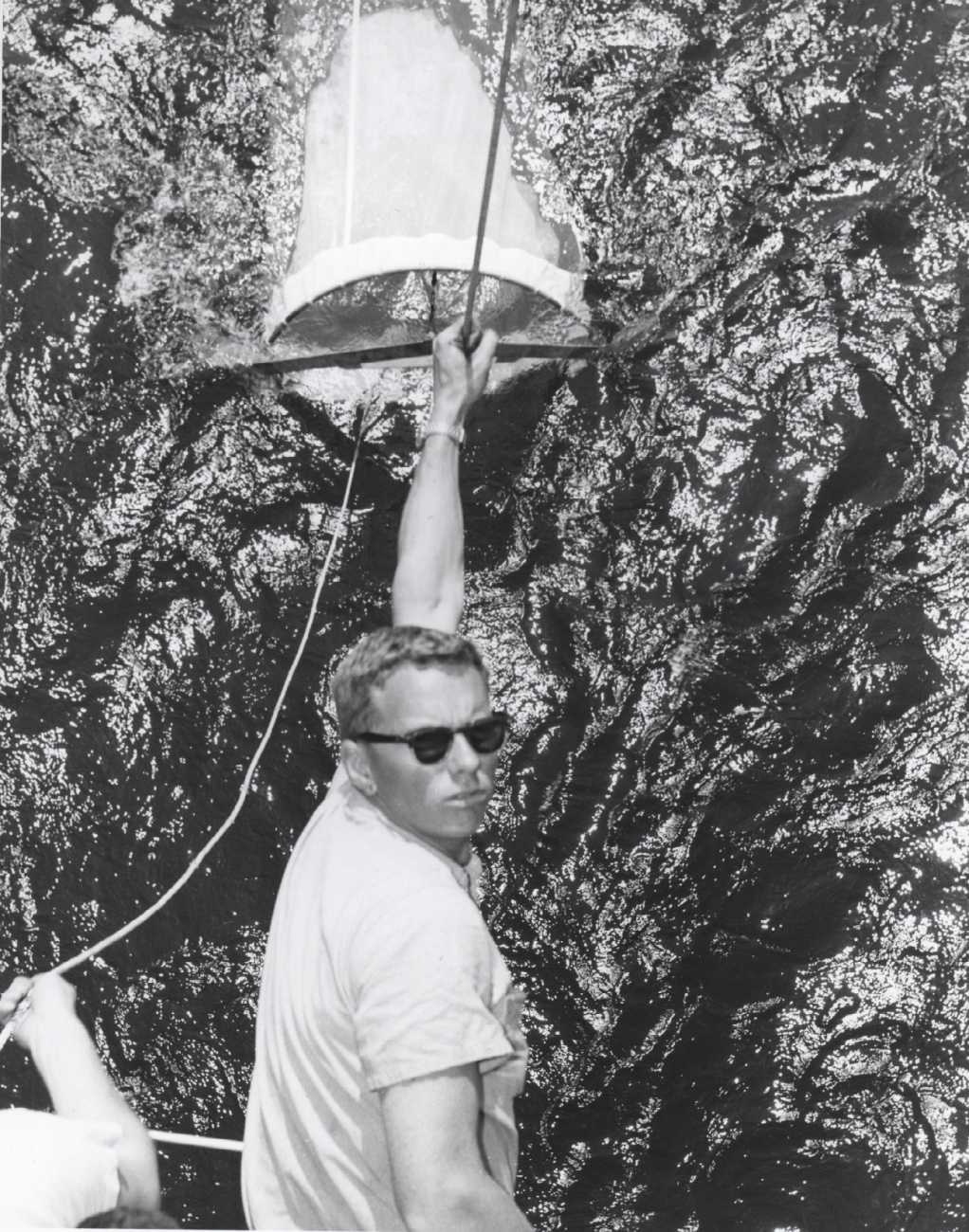 Plankton net recovery on board USC&GS; OCEANOGRAPHER during its 1967global expedition