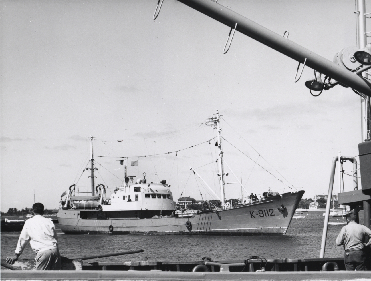 The Soviet Research vessel ALBATROS arriving in Woods Hole